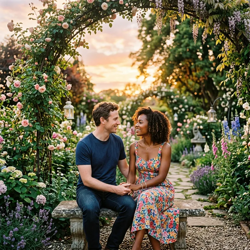 Romantic Boy and Girl Love Story | Enchanted Garden Romance