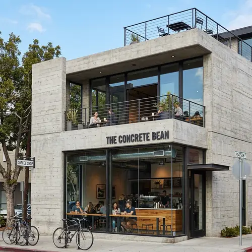 Exposed Concrete Coffee Shop Design - 2nd Floor