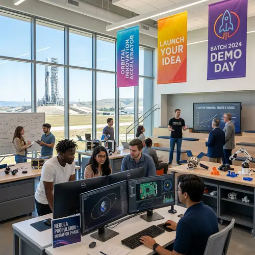 Space Tech Startup Accelerator Visualization