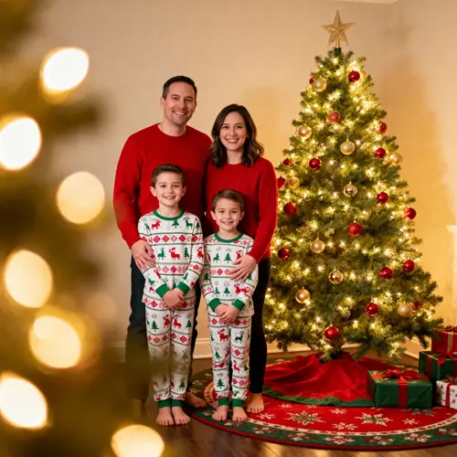 Cozy Family Christmas Photo Ideas