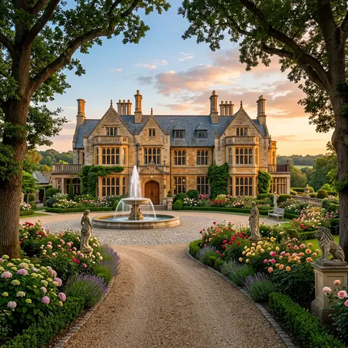 Luxurious Stone Mansion with Manicured Garden | Estate Living
