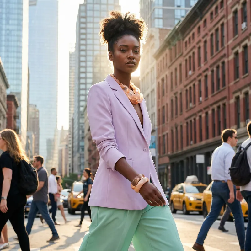 Stylish Fashion Model in Urban Setting Stylish Fashion Model in Urban Setting