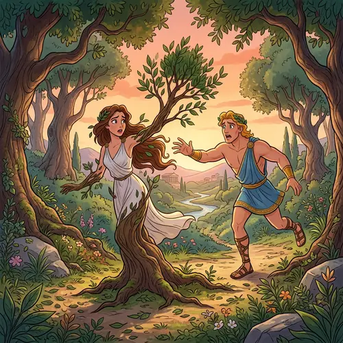 Daphne and Apollo in Classic Disney Style