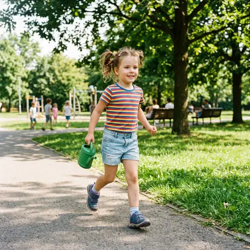 Adorable Little Girl in Shorts