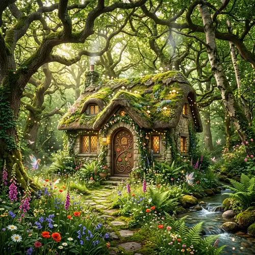 Whimsical Fairy Cottage in Enchanted Woods
