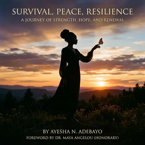 Black Woman Silhouette with Butterfly - Symbolizing Survival and Resilience