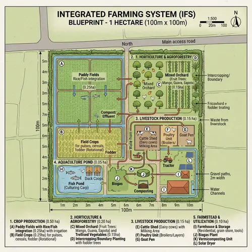 Integrated Farming System Blueprint for 1 Ha