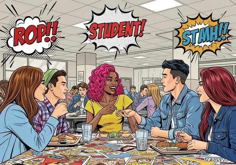 Vibrant Pop Art Depictions of Student Life