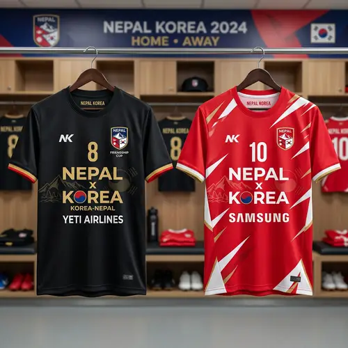 Nepal x Korea Football Jerseys – Home & Away Styles