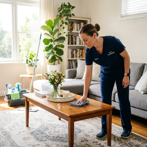 Professional House Cleaner in Action