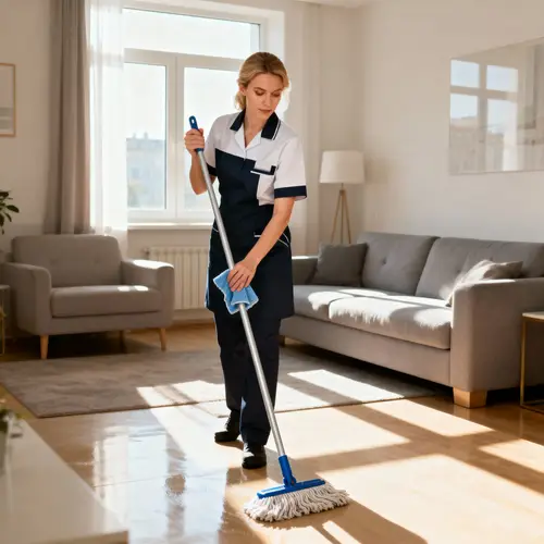 Professional House Cleaner in Action