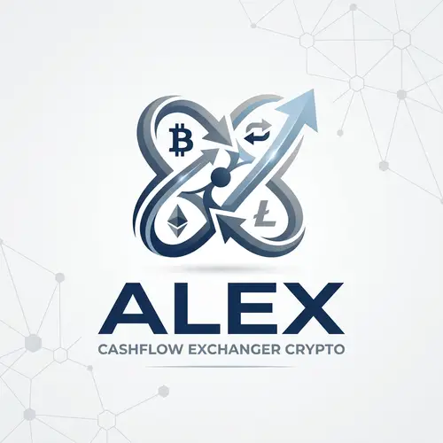 Alex CashFlow Exchanger Crypto Logo Design