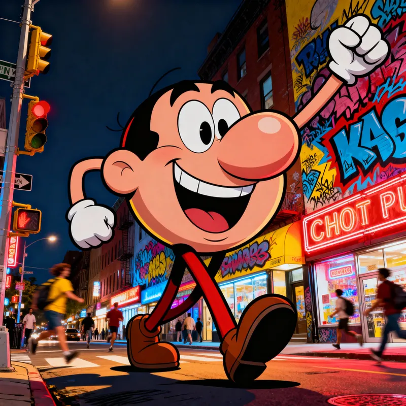 Whimsical Cartoon Caricature Art for Urban Vibes