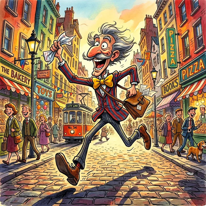 Whimsical Cartoon Caricature Art for Urban Vibes