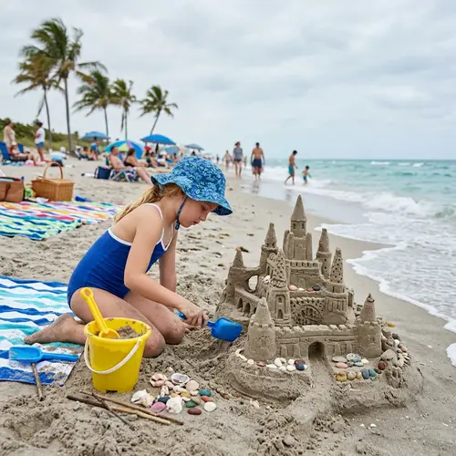 Young Girl Building Sandcastle at Beach | Mini Masterpiece Creation