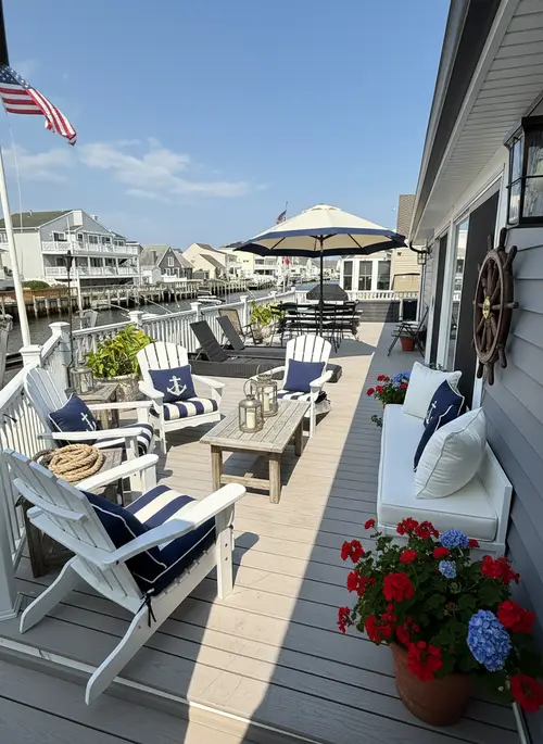 Nautical Style Outdoor Patio Transformation