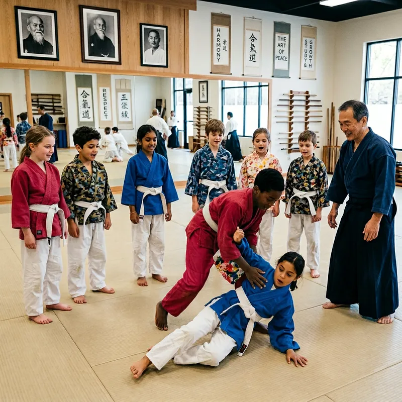 Vibrant Aikido Practice by Diverse Children & Teens Vibrant Aikido Practice by Diverse Children & Teens