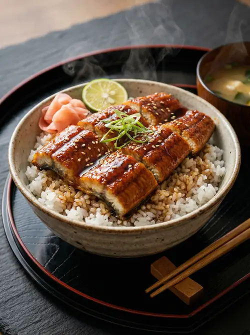 Delicious Unagi Don: Perfectly Steamed Rice & Eel