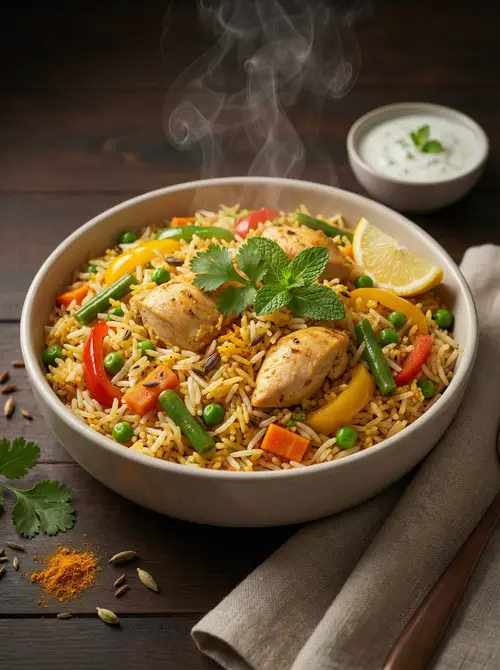 Healthy Chicken Biryani Bowl: A Culinary Delight