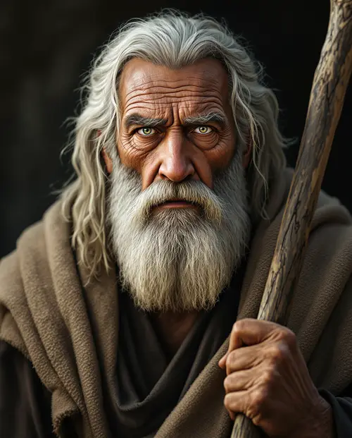 Realistic Biblical Portrait of Moses