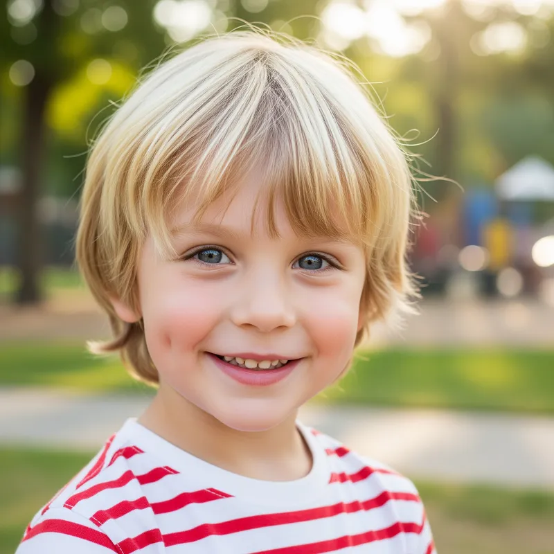 Adorable 4-Year-Old Boy with a Bright Smile