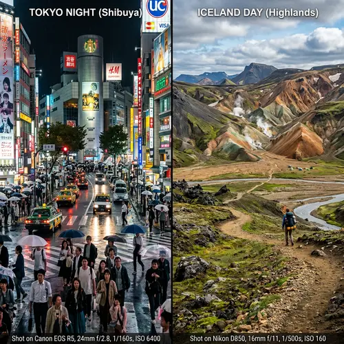 Stunning Split-Screen Mirror Selfie Comparison