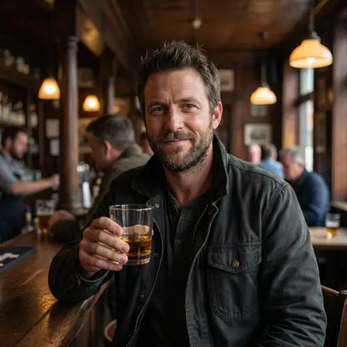 Handsome Man in Bar - Ultra Realistic Art