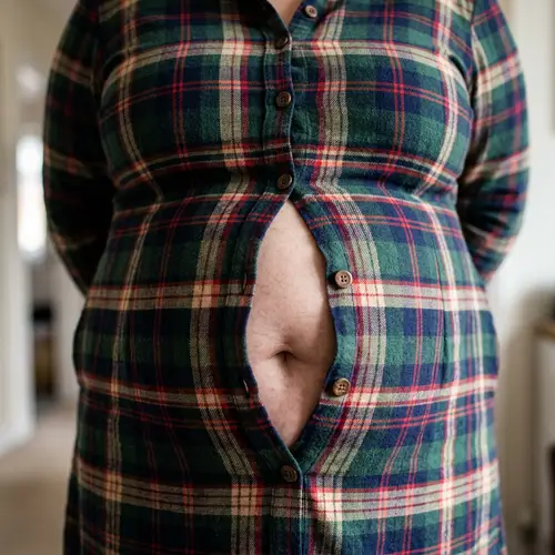 Hyper-Realistic Close-Up of a Woman's Belly