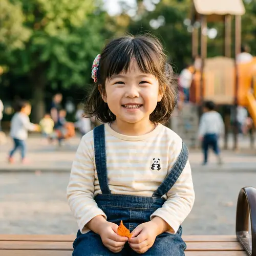 Cute Little Asian Girl Smiling - 4 Years Old