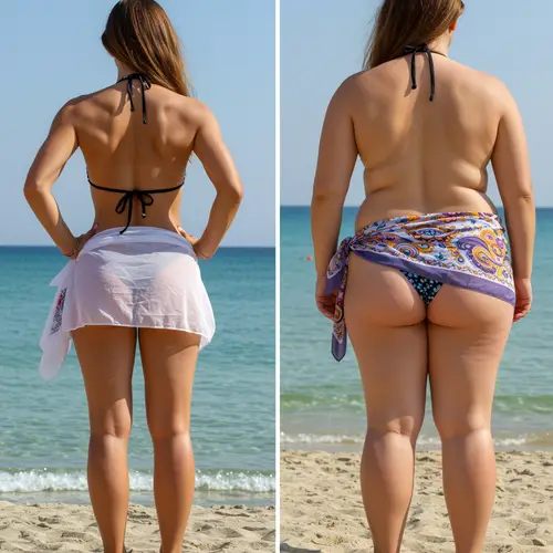 Before/After Fitness Transformation: Realistic Collage