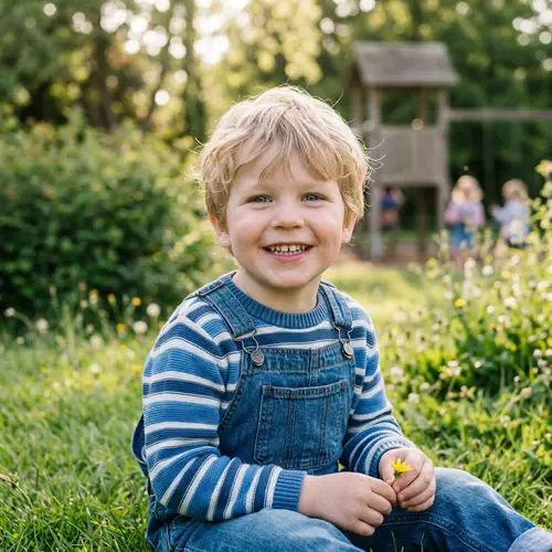 Adorable 4-Year-Old Boy with a Bright Smile