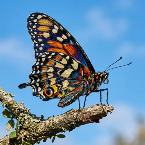 Vibrant Butterfly with Detailed Patterns