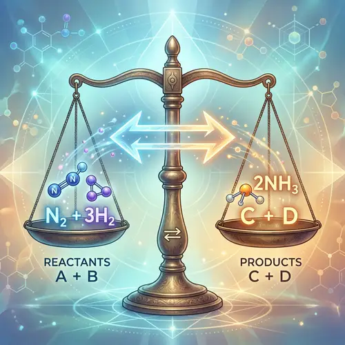 Chemical Equilibrium Concept: Balanced Conversion of Reactants and Products