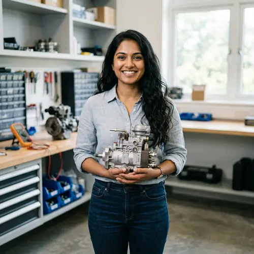 Stunning South Asian Woman Holding Bosch Unit Pump