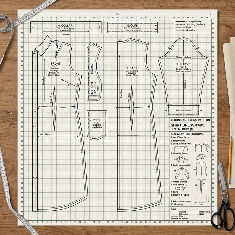 Professional Sewing Pattern for DIY Garments Professional Sewing Pattern for DIY Garments