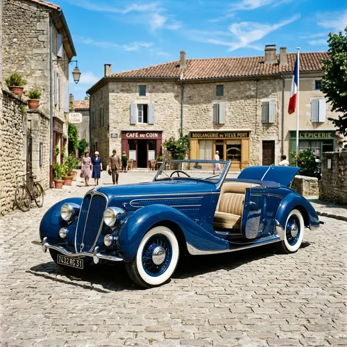 Classic French Car 1936 - Art Deco Design