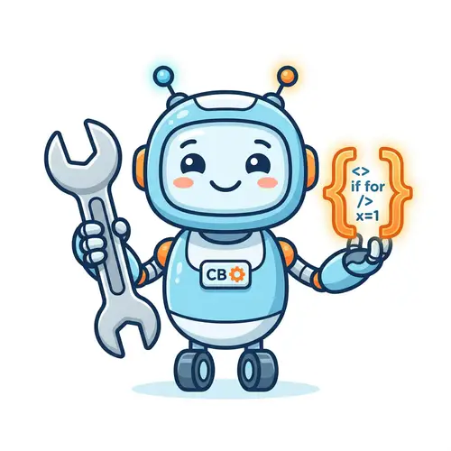 Friendly Coding Buddy Icon for Technical Assistance
