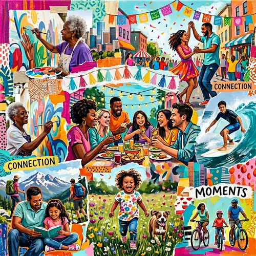 Vibrant Mixed Media Art Celebrating Life's Moments