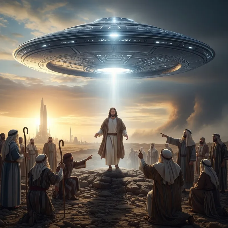 Jesus Descends from Alien Craft - A Sci-Fi Revelation
