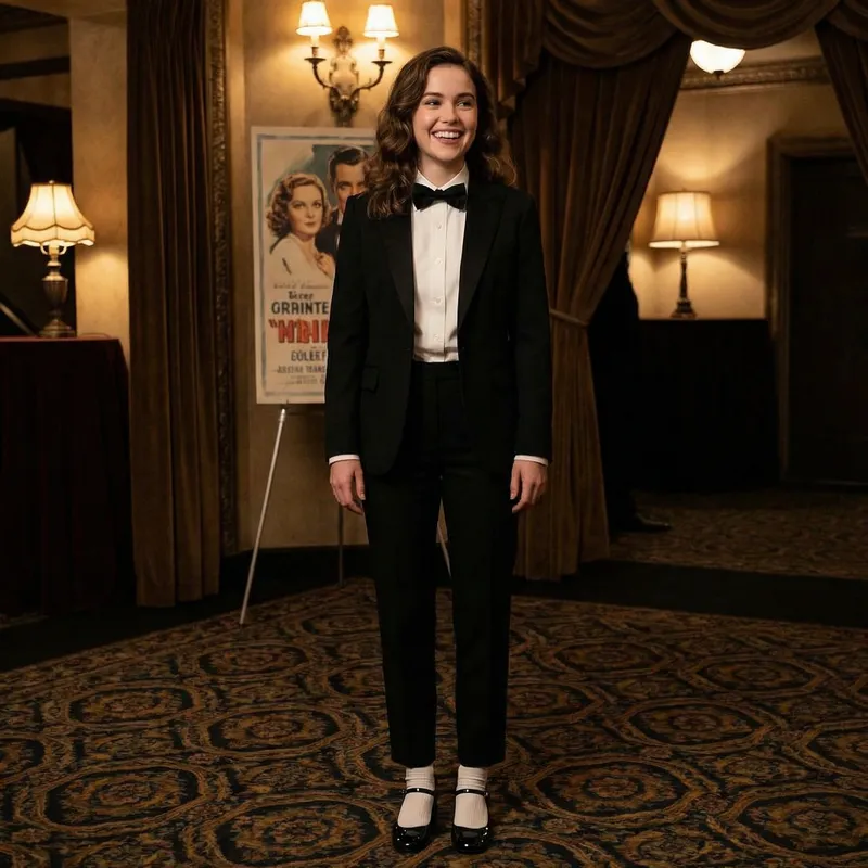 Hailee Steinfeld Inspired Tuxedo & Mary Jane Shoes Look