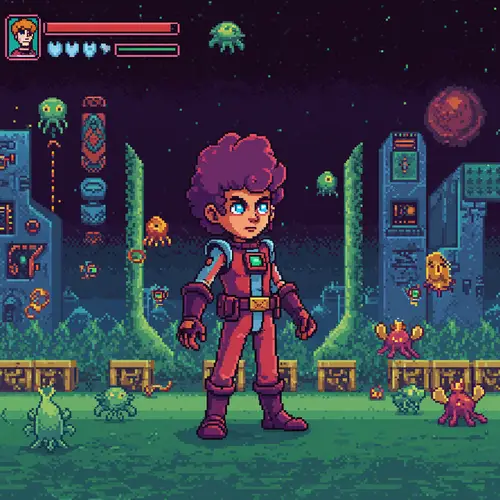 Retro Arcade Game Character Design