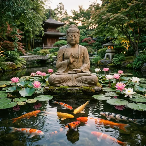 Buddha, Koi Carp, and Lotus: Symbolism and Meaning