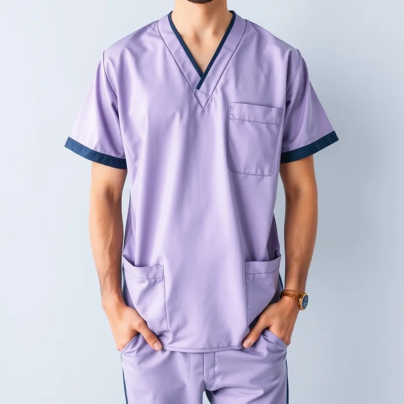 Lavender V-Neck Hospital Scrub for Men Lavender V-Neck Hospital Scrub for Men