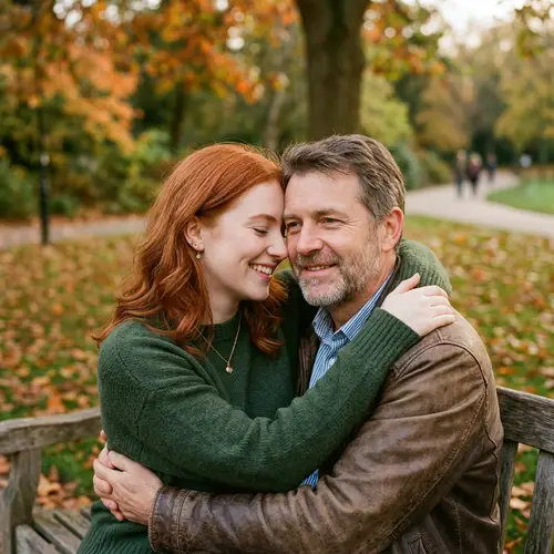 Intimate Moment: Young Woman & Man Together