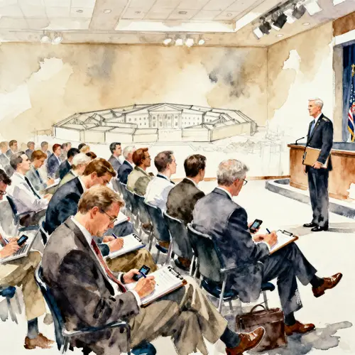 Pentagon Press Corps Watercolor Painting