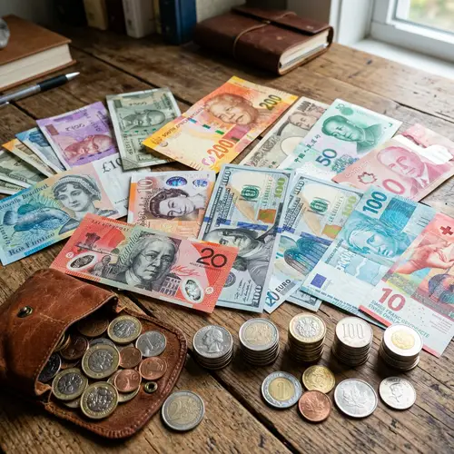 World Currency Showcase: Banknotes & Coins Display