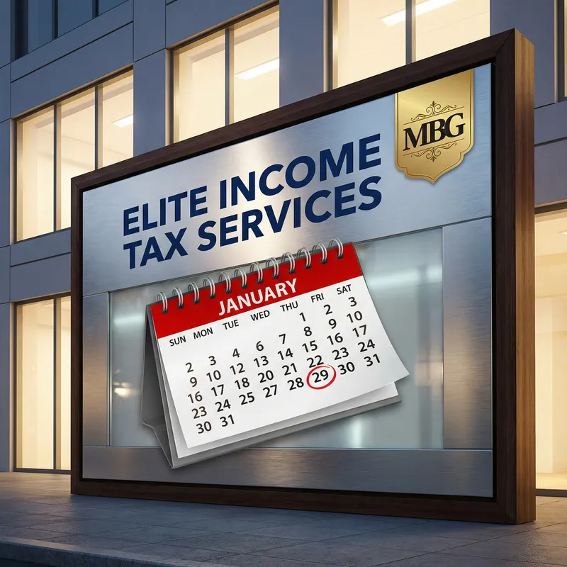 Professional Income Tax Service | Calendar: January 29 | MBG