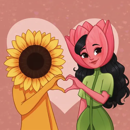 Disney Friends Making Heart-Shaped Hands