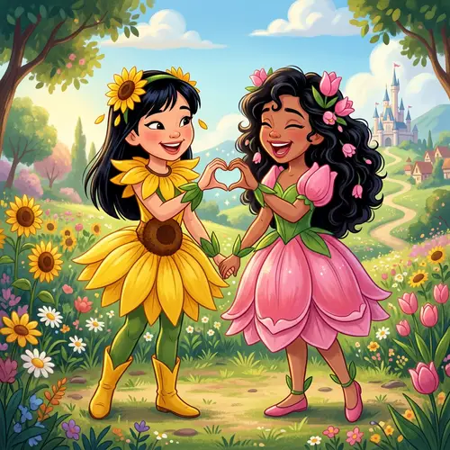 Disney Friends Making Heart-Shaped Hands
