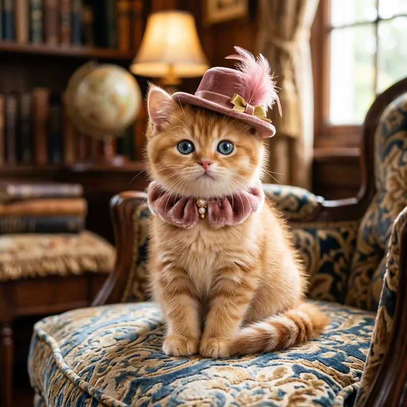 Stylish Cute Kitty: A Fashionable Feline